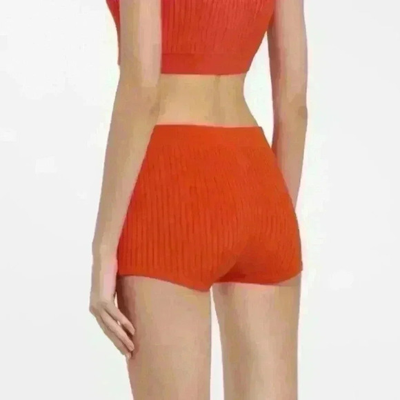 Live The Process Ribbed knit orange‎ shorts women's XS petite - Picture 3 of 8